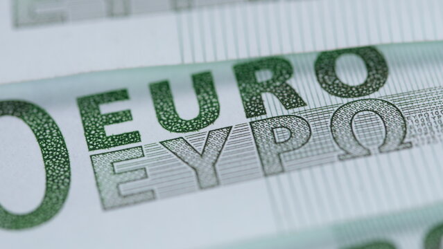 A Detailed CloseUp View of Euro Banknotes Showcasing Their Intricate and Unique Features
