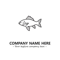 Fish silhouette logo company design vector illustration