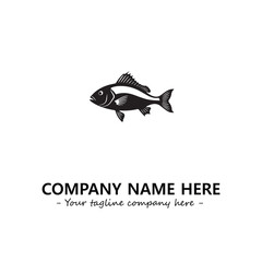 Fish silhouette logo company design vector illustration