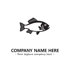 Fish silhouette logo company design vector illustration