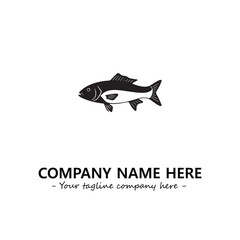 Fish silhouette logo company design vector illustration