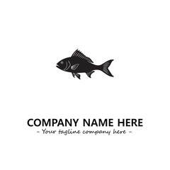 Fish silhouette logo company design vector illustration