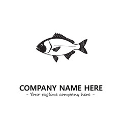 Fish silhouette logo company design vector illustration