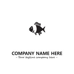 Fish silhouette logo company design vector illustration