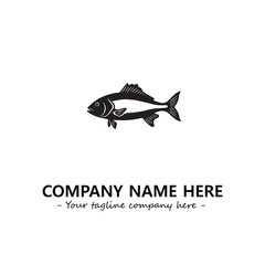 Fish silhouette logo company design vector illustration