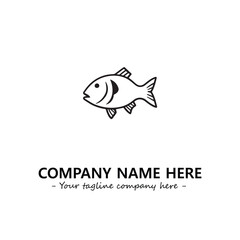 Fish silhouette logo company design vector illustration
