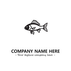 Fish silhouette logo company design vector illustration