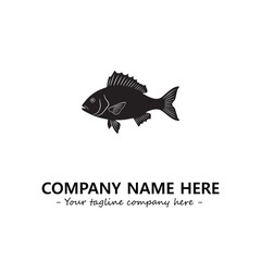 Fish silhouette logo company design vector illustration