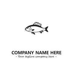 Fish silhouette logo company design vector illustration