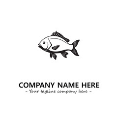 Fish silhouette logo company design vector illustration