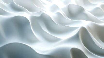 Obraz premium Abstract White and Gray Waves Background Texture Soft, Smooth, Flowing Undulating Curves
