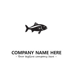 Fish silhouette logo company design vector illustration