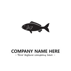 Fish silhouette logo company design vector illustration