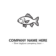 Fish silhouette logo company design vector illustration