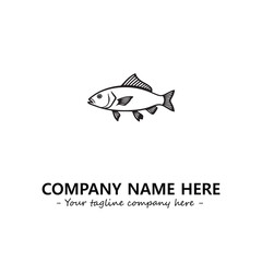 Fish silhouette logo company design vector illustration