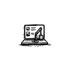 Conceptual illustration showcasing automation or content creation through digital means