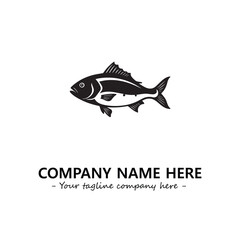 Fish silhouette logo company design vector illustration