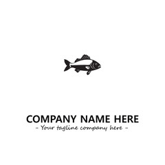 Fish silhouette logo company design vector illustration
