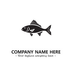 Fish silhouette logo company design vector illustration