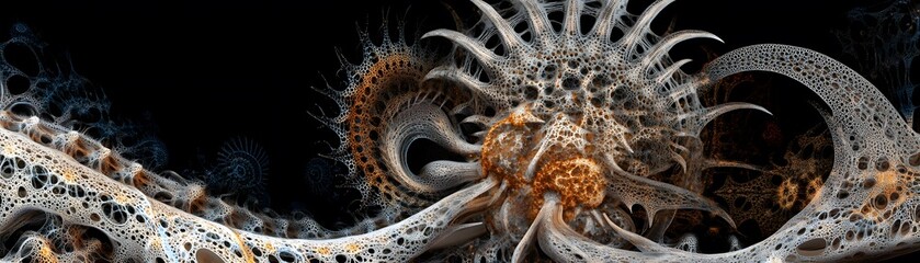 Fototapeta premium Intricate, abstract design with organic forms.
