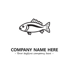 Fish silhouette logo company design vector illustration