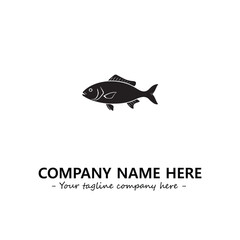 Fish silhouette logo company design vector illustration