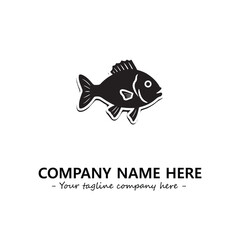 Fish silhouette logo company design vector illustration