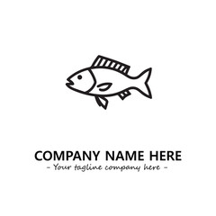 Fish silhouette logo company design vector illustration