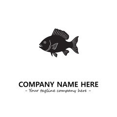Fish silhouette logo company design vector illustration