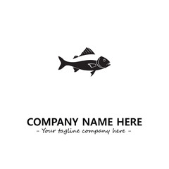 Fish silhouette logo company design vector illustration