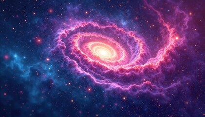 Abstract swirling galaxy nebula seamless loop background, astronomy, swirl