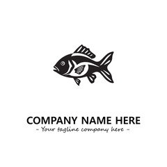 Fish silhouette logo company design vector illustration