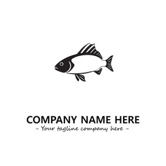 Fish silhouette logo company design vector illustration