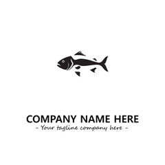 Fish silhouette logo company design vector illustration