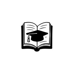 Symbolic Representation of Academic Achievement Through Book and Graduation Cap