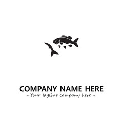 Fish silhouette logo company design vector illustration