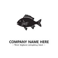 Fish silhouette logo company design vector illustration