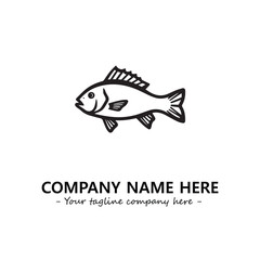 Fish silhouette logo company design vector illustration