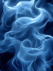 Obraz premium Abstract blue smoke swirls on black background (1)
