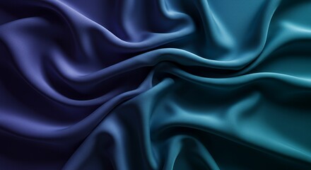 Obraz premium Wavy Silk Fabric in Blue and Purple