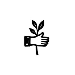Hand Holding Plant Sprout: Symbol of Growth, Sustainability, and New Beginnings