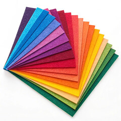 Colorful felt sheets in assorted shades