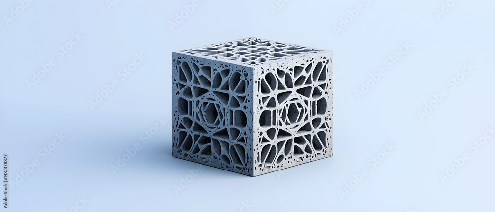 Aufkleber abstract geometric cube pattern design