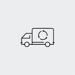 Fototapeta premium Truck icon logo flat vector design