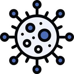 Obraz premium A Round Moon With Craters in Dark Space