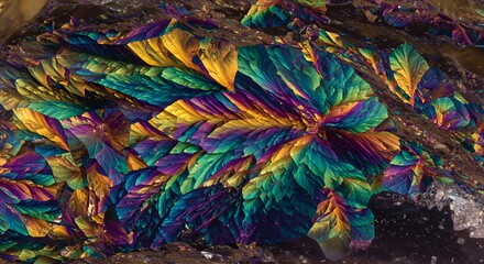 Abstract Crystal Formation Colorful