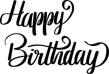 lattering Birthday illustration