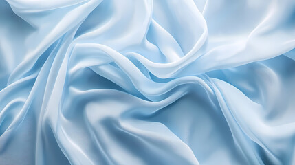 Fototapeta premium Light Blue Silk Fabric Texture