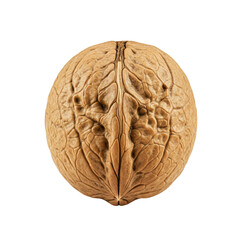 Whole and cracked walnuts with nutmeat isolated on transparent background, ideal for food packaging, healthy snack ads, or cooking ingredient illustrations.