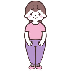太った女性のイラスト